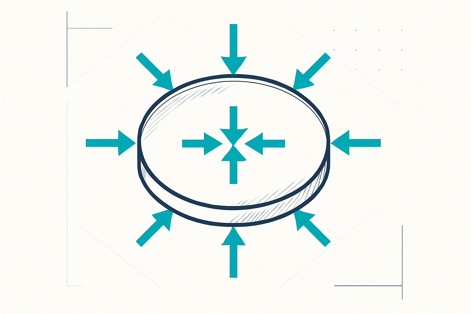 Glass disc under pressure visualization
